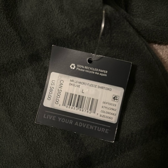 Eddie Bauer Fleece Shirt
Size Large, NWT - Picture 2 of 2